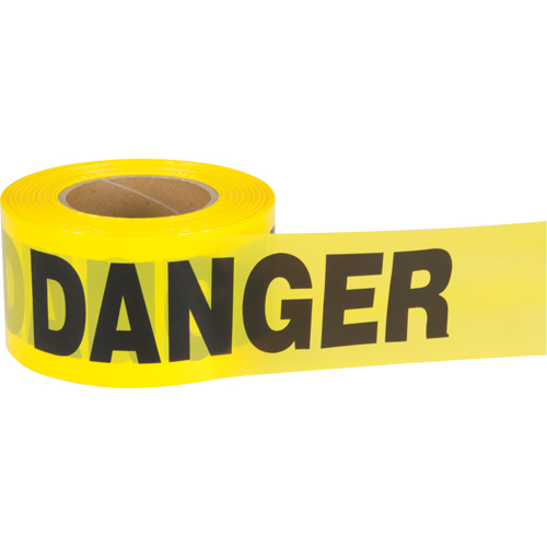 Ruban pour barricade Danger, Bilingue, 3" la x 1000' lo, 1,5 mil, Noir sur jaune NRZ Safety Inc.