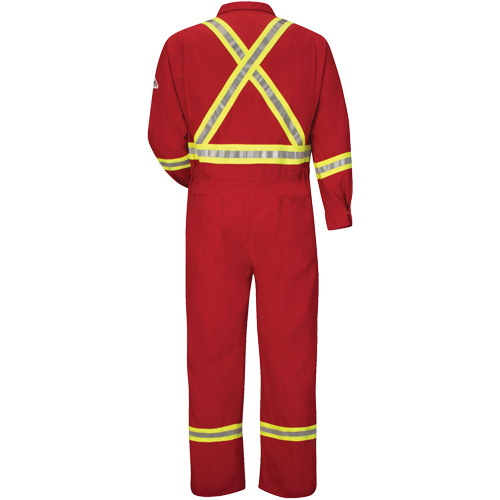 Combinaisons de luxe r&eacute;sistantes au feu avec bordures r&eacute;fl&eacute;chissantes, Taille 38, Rouge, 5,6 cal/cm² NRZ Safety Inc.