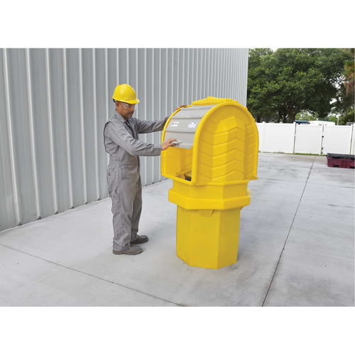 Ultra-Hard Top P1 Plus&reg; 1-Drum Hardtop Cover Spill Containment Unit Without Drain, 36" L x 36" W x 66" H, 800 lbs. Load Capacity NRZ Safety Inc.