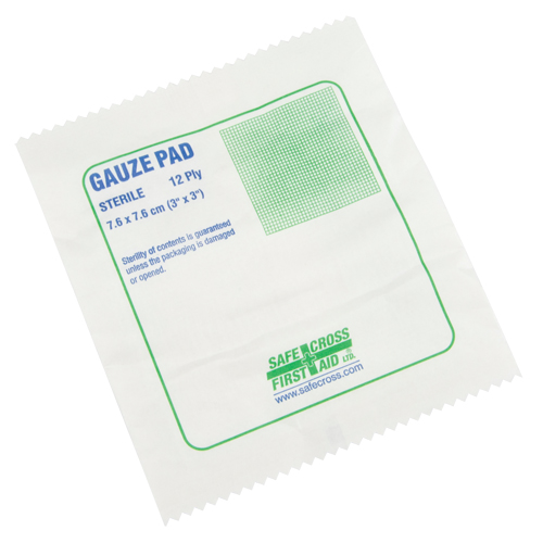 Gauze , Pad, 3" L x 3" W, Sterile, Medical Device Class 1 NRZ Safety Inc.