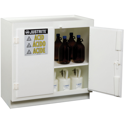 Solid Polyethylene Acid Cabinets, 6 x 0.66043 Gal., 36" x 35.75" x 21.75" NRZ Safety Inc.