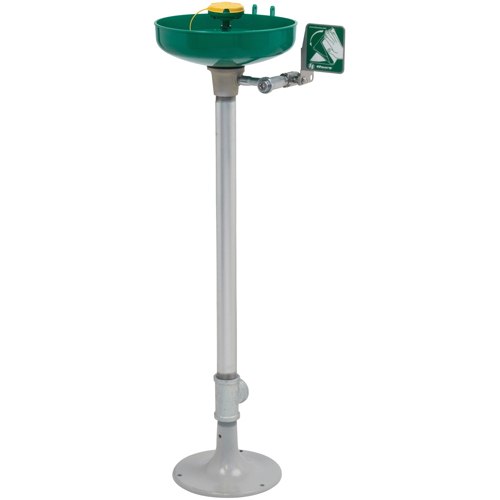 Poste de douche oculaire/faciale Axion, Installation Socle, Bol Plastique NRZ Safety Inc.