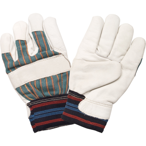 Abrasion-Resistant Winter-Lined Work Gloves, Medium, Grain Cowhide Palm, Cotton Fleece Inner Lining NRZ Safety Inc.