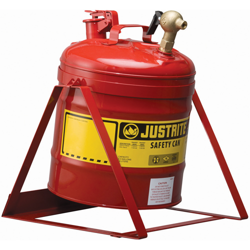 Laboratory Safety Can with Faucet, Type I, Steel, 5 US gal., Red, FM Approved NRZ Safety Inc.