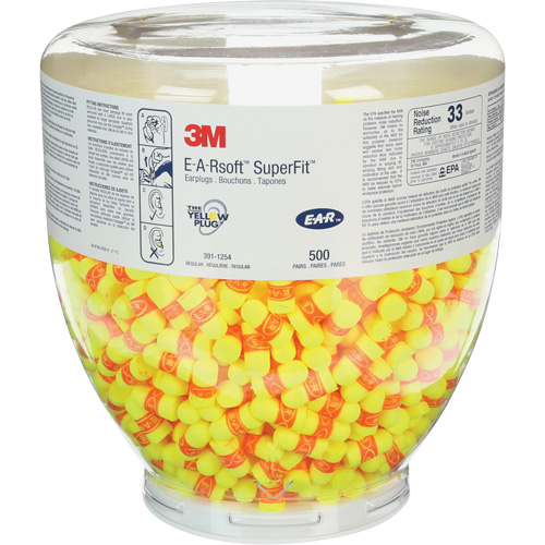 Refill E-A-Rsoft SuperFit One Touch Earplugs, Bulk - Canister NRZ Safety Inc.