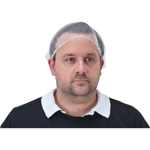Hair Nets, Nylon, 21"/Large, White NRZ Safety Inc.