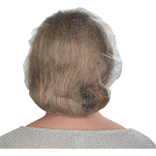 Non-Woven Bouffant Caps, Polypropylene, 21"/Large, White NRZ Safety Inc.