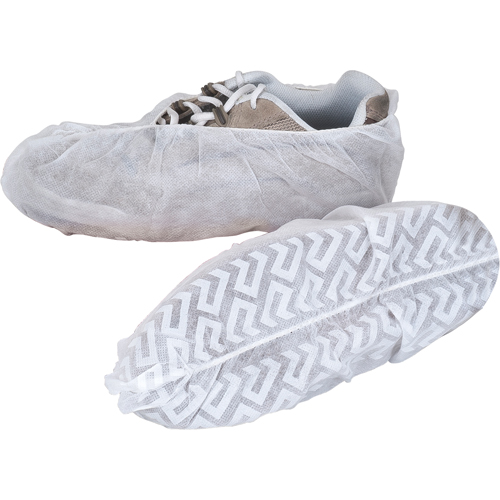 Shoe Covers, Large, Polypropylene, White NRZ Safety Inc.