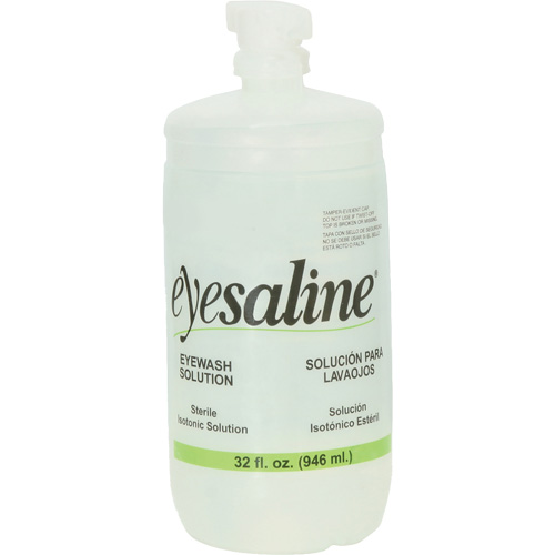 Bouteilles de solution saline pour douche oculaire, Bouteille Plein, 32 oz NRZ Safety Inc.