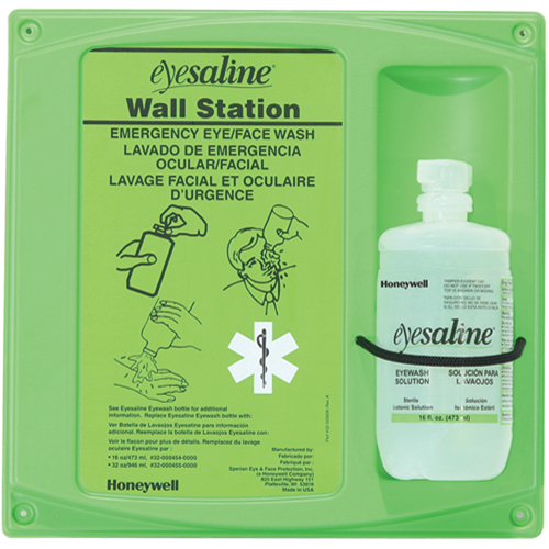 Support mural pour solution saline de douche oculaire, Simple NRZ Safety Inc.