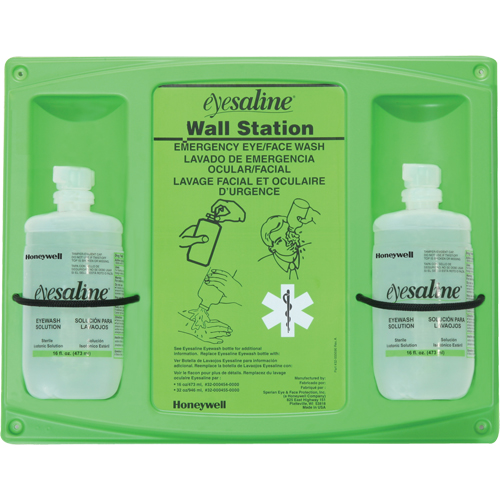 Saline Eyewash Wall Station, Double NRZ Safety Inc.