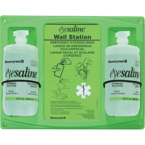 Saline Eyewash Wall Station, Double NRZ Safety Inc.