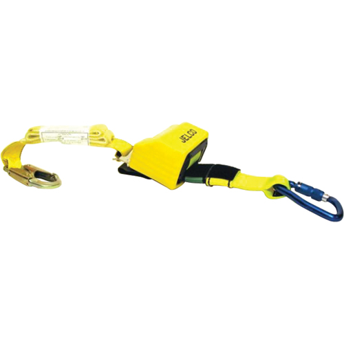 Longe de s&eacute;curit&eacute; r&eacute;tractable, 9', Nylon, Pivotant NRZ Safety Inc.