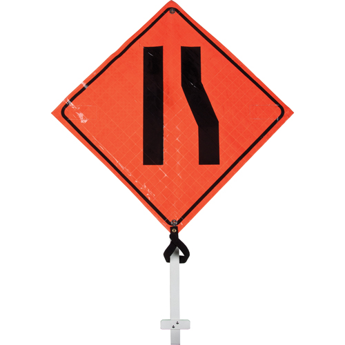Enseigne sur poteau chauss&eacute;e &eacute;troite, 24" x 24", Vinyle, Pictogramme NRZ Safety Inc.