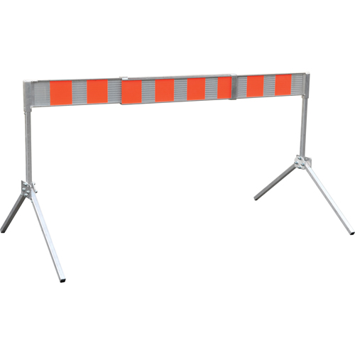 Street Barricade, A-Frame, 6' L x 5-1/2" H, Orange/White NRZ Safety Inc.