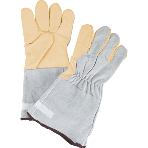 Standard-Duty Snug Wrist Work Gloves, Large, Grain Cowhide Palm NRZ Safety Inc.