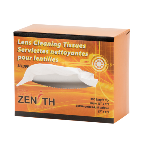 Serviettes nettoyantes pour lentilles, 5" x 8", 300 /pqt. NRZ Safety Inc.