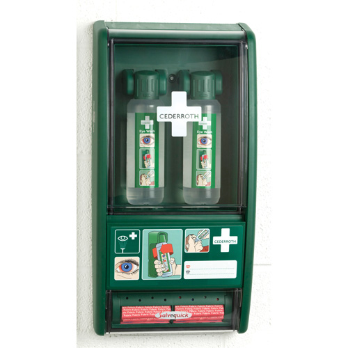 Douche oculaire Cederroth/Trousse de premiers soins Salvequick, Dispositif m&eacute;dical Classe 1, Station NRZ Safety Inc.