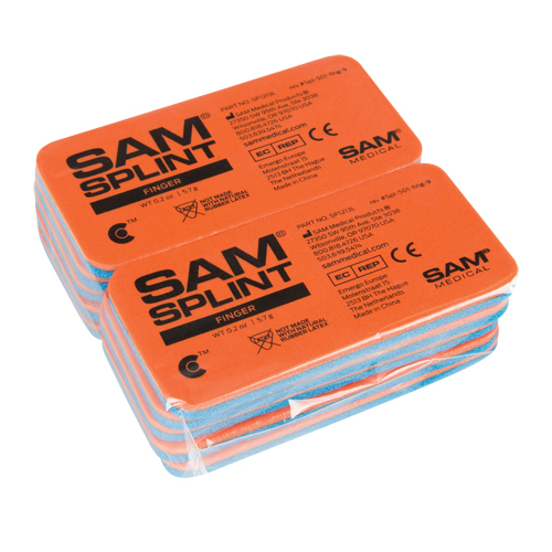 Attelles Sam, Doigt et orteil, Aluminium rembourr&eacute; au caoutchouc-mousse, 1-13/16", Classe 1 NRZ Safety Inc.
