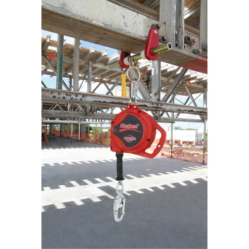 Cordage de s&eacute;curit&eacute; autor&eacute;tractable Rebel, 33', Acier galvanis&eacute;, Pivotant NRZ Safety Inc.