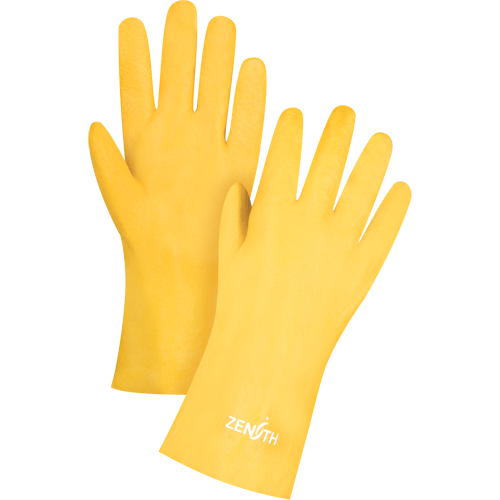 Gants &agrave; fini rugueux et r&eacute;sistants aux produits chimiques, Taille 9, 12" lo, PVC, Doublure en Interlock, 47-mil NRZ Safety Inc.