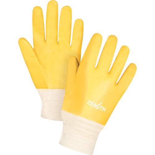 Rough-Finish Chemical-Resistant Gloves, Size 9, 10" L, PVC, Interlock Inner Lining, 47-mil NRZ Safety Inc.