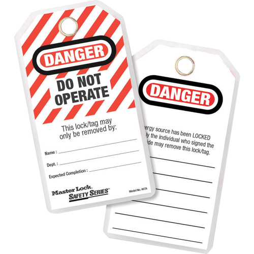Lockout Tags, Plastic, 3-1/8" W x 6-1/2" H, English NRZ Safety Inc.