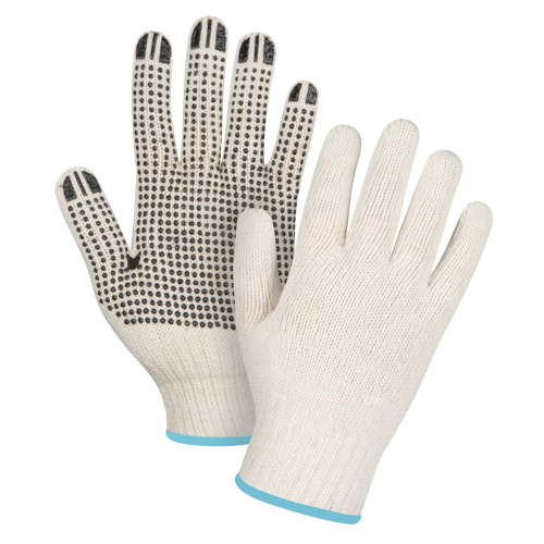 Lightweight Dotted String Knit Gloves, Poly/Cotton, Single Sided, 7 Gauge, X-Large NRZ Safety Inc.