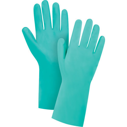 Gants r&eacute;sistants aux produits chimiques &agrave; prise en losange, Taille 10, 13" lo, Nitrile, Doublure en Ouat&eacute;e, 15 mils NRZ Safety Inc.