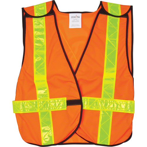 Standard-Duty Safety Vest, High Visibility Orange, 2X-Large, Polyester NRZ Safety Inc.