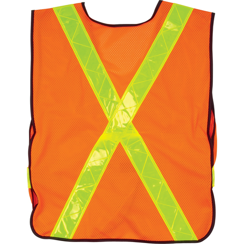 Standard-Duty Safety Vest, High Visibility Orange, 2X-Large, Polyester NRZ Safety Inc.