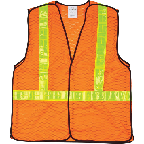 5-Point Tear-Away Traffic Safety Vest, High Visibility Orange, X-Large, Polyester NRZ Safety Inc.