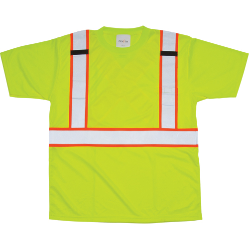 T-shirt conforme &agrave; la CSA, Polyester, T-Grand, Jaune lime haute visibilit&eacute; NRZ Safety Inc.