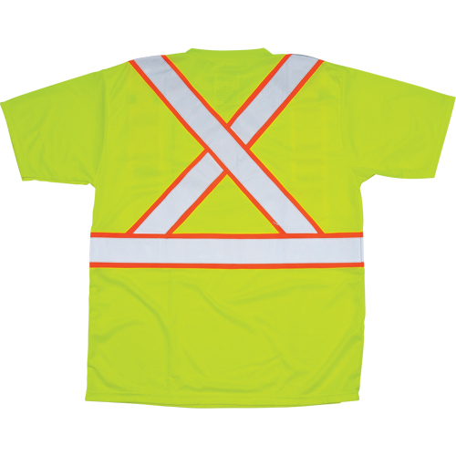 T-shirt conforme &agrave; la CSA, Polyester, T-Grand, Jaune lime haute visibilit&eacute; NRZ Safety Inc.