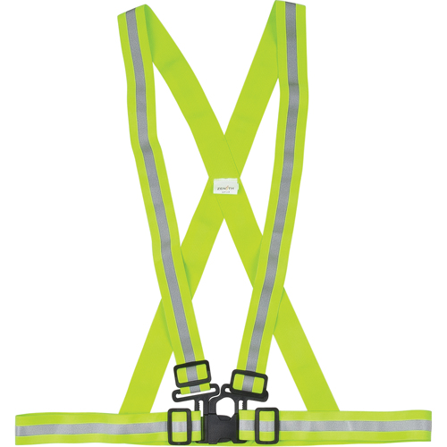 Standard-Duty Safety Harness, High Visibility Lime-Yellow, Silver Reflective Colour, Medium NRZ Safety Inc.