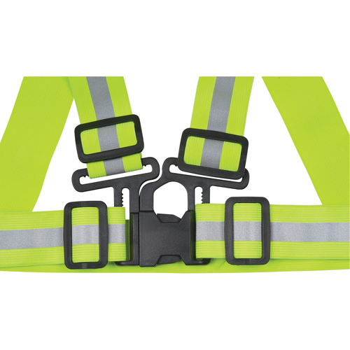 Standard-Duty Safety Harness, High Visibility Lime-Yellow, Silver Reflective Colour, Medium NRZ Safety Inc.