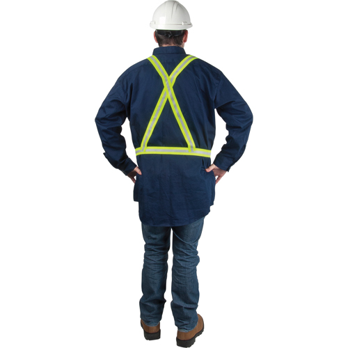 Standard-Duty Safety Harness, High Visibility Lime-Yellow, Silver Reflective Colour, Medium NRZ Safety Inc.