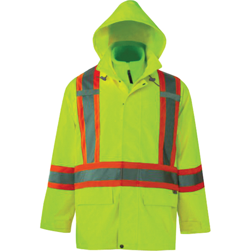 Journeyman 3-in-1 Safety Jackets, Polyester, High Visibility Lime-Yellow, Small NRZ Safety Inc.