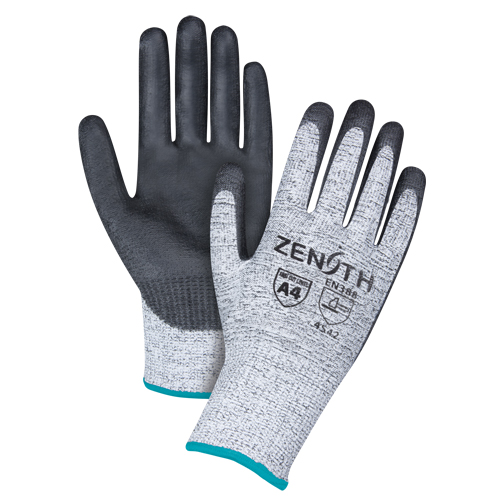 Gants &eacute;lastiques sans coutures r&eacute;sistants &agrave; la coupe, Taille T-Grand/10, Calibre 13, Rev&ecirc;tement Polyur&eacute;thane, Enveloppe en PEHP, ANSI/ISEA 105 niveau 4/EN 388 niveau 5 NRZ Safety Inc.