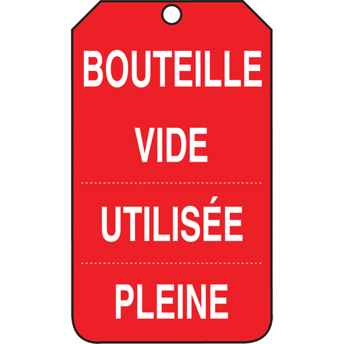 &eacute;tiquettes de s&eacute;curit&eacute; d'inspection et de contr&ocirc;le de l'&eacute;tat de l'&eacute;quipement, Papier cartonn&eacute;, 3-3/8" la x 5-7/8" h, Français NRZ Safety Inc.