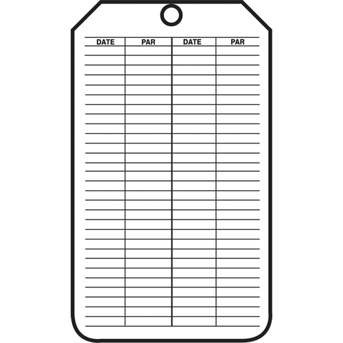 &eacute;tiquettes de s&eacute;curit&eacute; d'inspection et de contr&ocirc;le de l'&eacute;tat de l'&eacute;quipement, Plastique, 3-1/8" la x 5-7/8" h, Français NRZ Safety Inc.