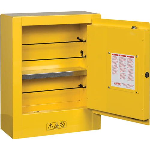 Sure-Grip&reg; EX Mini Flammable Safety Cabinet, 2 Gal., 1 Door, 17" W x 22" H x 8" D NRZ Safety Inc.