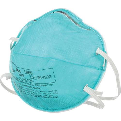 Respirateur 1860 contre les particules pour les soins de la sant&eacute;, N95, Certifi&eacute; NIOSH NRZ Safety Inc.