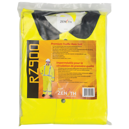 Imperm&eacute;able pour la circulation de premi&egrave;re qualit&eacute; RZ900, Polyester/PVC, Moyen, Jaune lime NRZ Safety Inc.