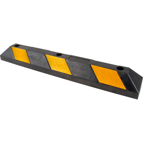 Butoir pour espace de stationnement, Caoutchouc, 3' l, Noir/Jaune NRZ Safety Inc.