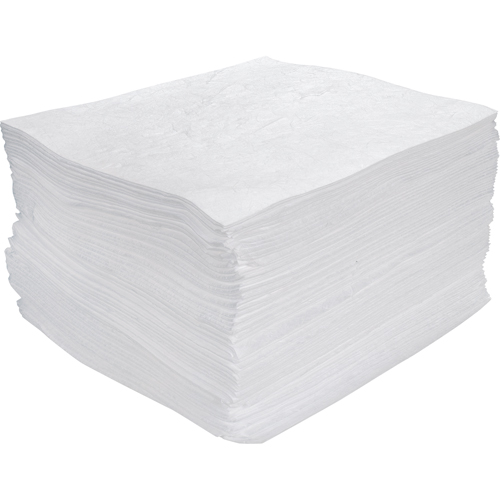 Premium Meltblown Sorbent Pads, Oil Only, 15" x 17", 30 gal. Absorbancy NRZ Safety Inc.