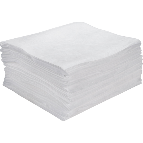 Premium Meltblown Sorbent Pads, Oil Only, 15" x 18", 15 gal. Absorbancy NRZ Safety Inc.