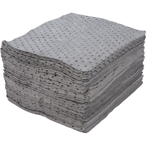 Premium Fine Fibre Sorbent Pads, Universal, 15" x 17", 30 gal. Absorbancy NRZ Safety Inc.