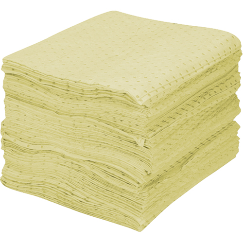 Premium Fine Fiber Sorbent Pads, Hazmat, 15" x 17", 30 gal. Absorbancy NRZ Safety Inc.