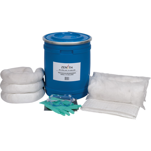 Truck Spill Kit, Oil Only, Drum, 10 US gal. Absorbancy NRZ Safety Inc.